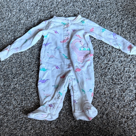 Carter's Other - Carter's White Dinosaur Print Footie Pajamas